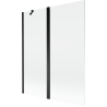 Mexen Mist sprchová zástěna 2-křídlová 140 x 150 cm, transparentní, černá - 8A9-140-011-70-00