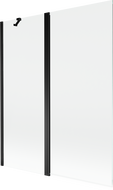 Mexen Mist sprchová zástěna 2-křídlová 140 x 150 cm, transparentní, černá - 8A9-140-011-70-00