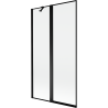 Mexen Mist sprchová zástěna dvoukřídlá levá 100 x 150 cm, černý rám, černá - 8A9-100-011-70-70-L