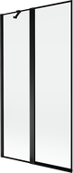 Mexen Mist sprchová zástěna dvoukřídlá levá 100 x 150 cm, černý rám, černá - 8A9-100-011-70-70-L