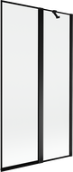 Mexen Mist sprchová zástěna 2-křídlová pravá 100 x 150 cm, černý rám, černý - 8A9-100-011-70-70-P