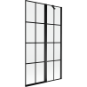 Mexen Mist sprchová zástěna dvoukřídlá pravá 100 x 150 cm, černá mřížka, černá - 8A9-100-011-70-77-P