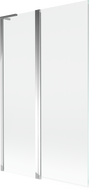 Mexen Mist L vanová zástěna dvoukřídlá 110 x 150 cm, transparentní, chrom - 8A9L-110-011-01-00