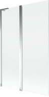 Mexen Mist L vanová zástěna dvoukřídlá 120 x 150 cm, transparentní, chrom - 8A9L-120-011-01-00