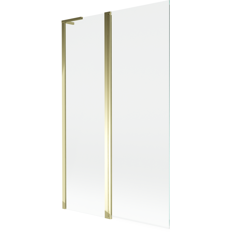 Mexen Mist L paravan na vanu, 2-křídlý, 110 x 150 cm, transparentní, zlatý - 8A9L-110-011-50-00