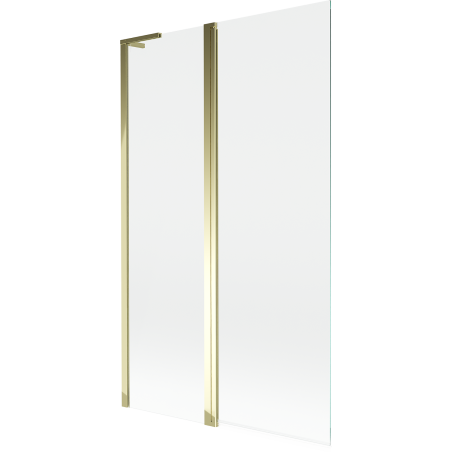 Mexen Mist L paravan na vanu, 2-křídlý, 110 x 150 cm, transparentní, zlatý - 8A9L-110-011-50-00