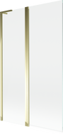 Mexen Mist L paravan na vanu, 2-křídlý, 110 x 150 cm, transparentní, zlatý - 8A9L-110-011-50-00