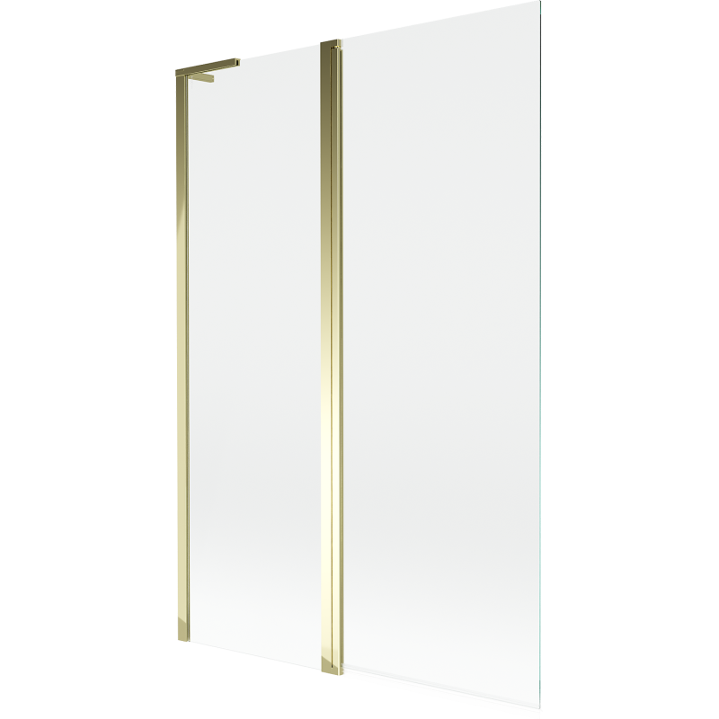 Mexen Mist L vanová zástěna dvoukřídlá 120 x 150 cm, transparentní, zlatá - 8A9L-120-011-50-00