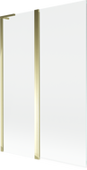 Mexen Mist L vanová zástěna dvoukřídlá 120 x 150 cm, transparentní, zlatá - 8A9L-120-011-50-00