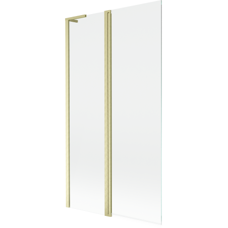 Mexen Mist L sprchová stěna dvoukřídlá 100 x 150 cm, transparentní, zlatý kartáčovaný - 8A9L-100-011-55-00