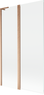 Mexen Mist L vana zástěna 2-křídlová 110 x 150 cm, transparentní, kartáčovaná měď - 8A9L-110-011-65-00