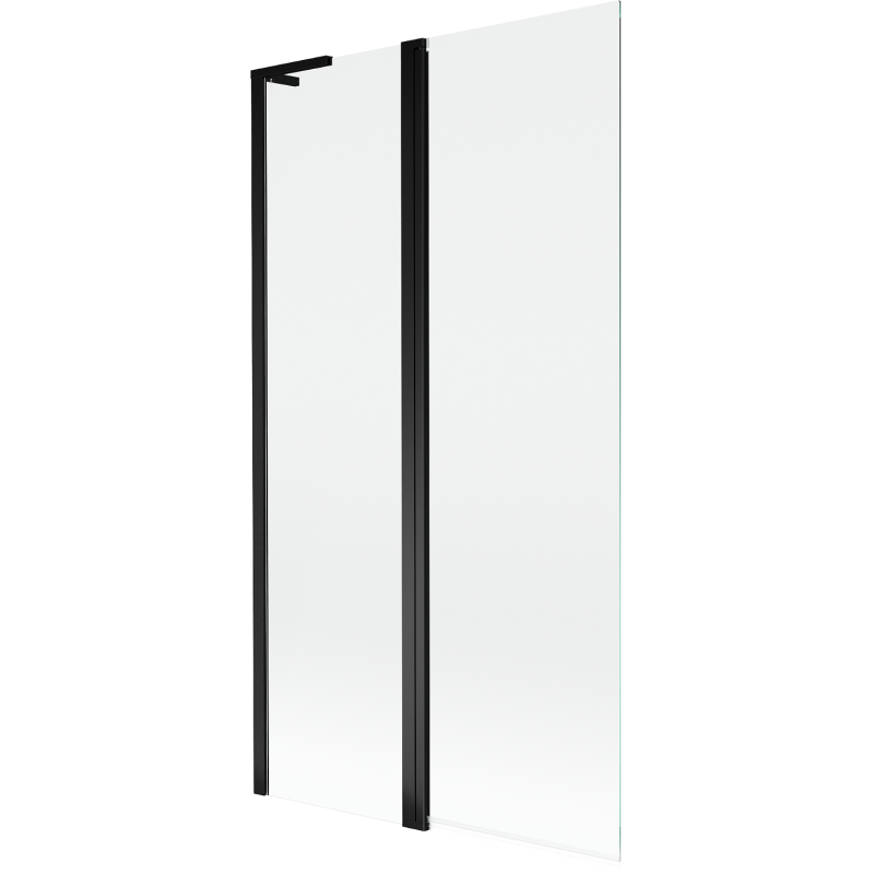 Mexen Mist L vanová zástěna 2-křídlová 100 x 150 cm, transparentní, černá - 8A9L-100-011-70-00