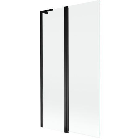 Mexen Mist L vanová zástěna 2-křídlová 100 x 150 cm, transparentní, černá - 8A9L-100-011-70-00