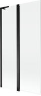 Mexen Mist L vanová zástěna 2-křídlová 100 x 150 cm, transparentní, černá - 8A9L-100-011-70-00