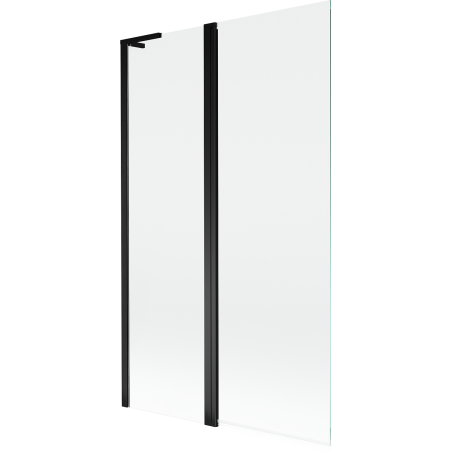 Mexen Mist L vanová zástěna 2-křídlová 110 x 150 cm, transparentní, černá - 8A9L-110-011-70-00