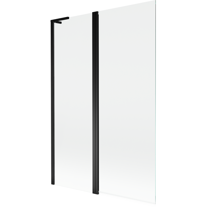 Mexen Mist L vana přepážka 2-křídlová 120 x 150 cm, transparentní, černá - 8A9L-120-011-70-00