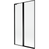 Mexen Mist L sprchová zástěna 2-křídlová levá 100 x 150 cm, černý rám, černá - 8A9L-100-011-70-70-L