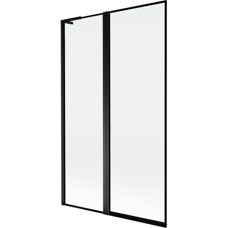 Mexen Mist L vanová zástěna dvoukřídlá levá 110 x 150 cm, černý rám, černá - 8A9L-110-011-70-70-L