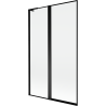 Mexen Mist L vanová zástěna dvoukřídlá levá 110 x 150 cm, černý rám, černá - 8A9L-110-011-70-70-L