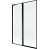 Mexen Mist L vanová zástěna, dvoukřídlá levá 120 x 150 cm, černý rám, černá - 8A9L-120-011-70-70-L