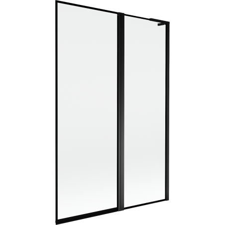 Mexen Mist L vanová zástěna 2-dílná pravá 120 x 150 cm, černý rám, černá - 8A9L-120-011-70-70-P