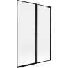 Mexen Mist L vanová zástěna 2-dílná pravá 120 x 150 cm, černý rám, černá - 8A9L-120-011-70-70-P