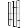 Mexen Mist L vana zástěna 2-křídlová levá 100 x 150 cm, černá mřížka, černá - 8A9L-100-011-70-77-L