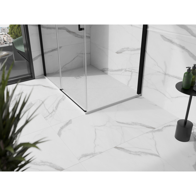 Mexen Stone+ obdélníkový kompozitní sprchový kout 90 x 70 cm, bílý - 44107090