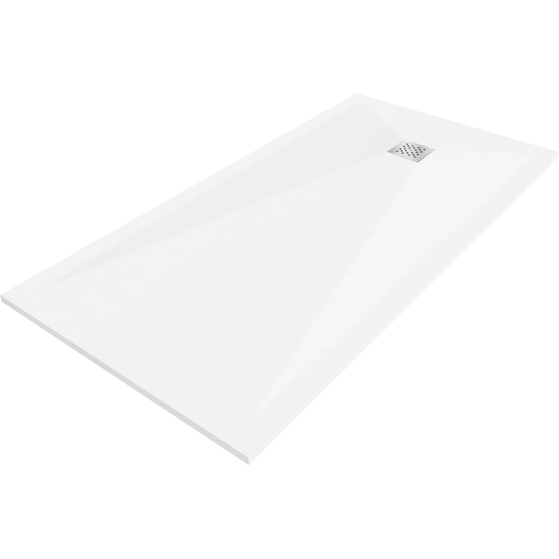 Mexen Stone+ obdélníková kompozitová sprchová vanička 160 x 90 cm, bílá - 44109016