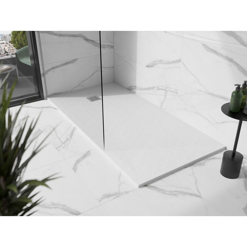 Mexen Stone+ obdélníková kompozitová sprchová vanička 160 x 90 cm, bílá - 44109016