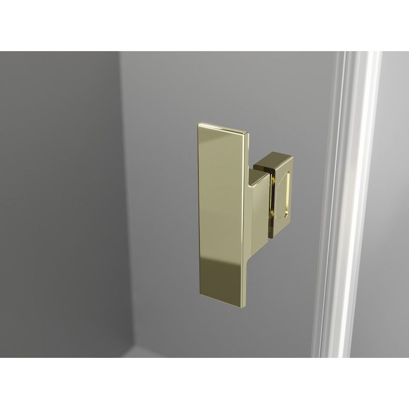 Mexen Mist-B Duo sprchový kout s otočnými dveřmi 100 x 75 cm, transparentní, zlatý - 8A2-100-075-50-00