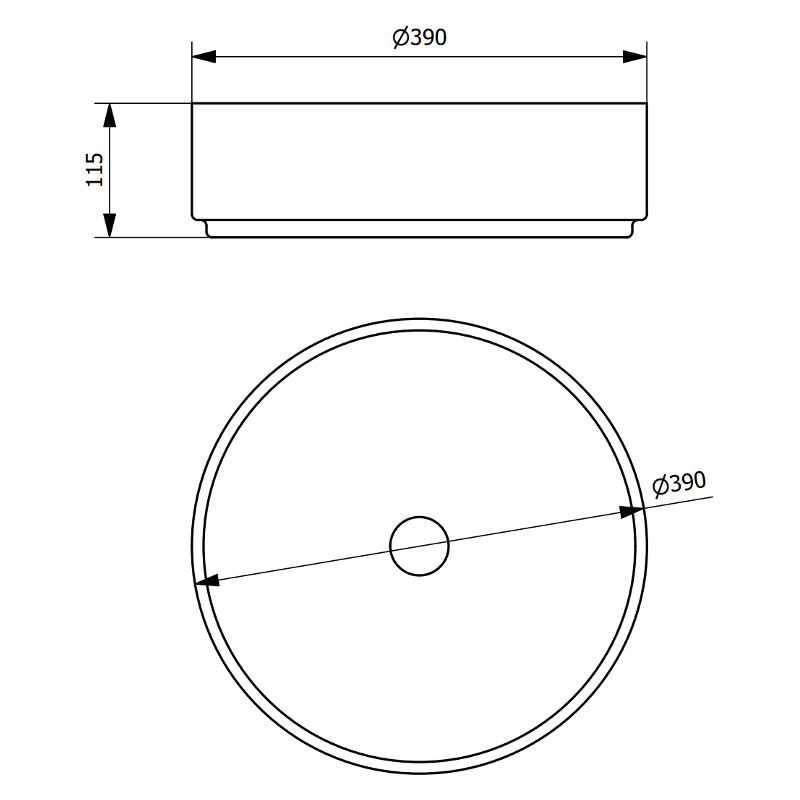 Mexen Felicia umyvadlo na desku 39 x 39 cm, šedý kámen - 21363962