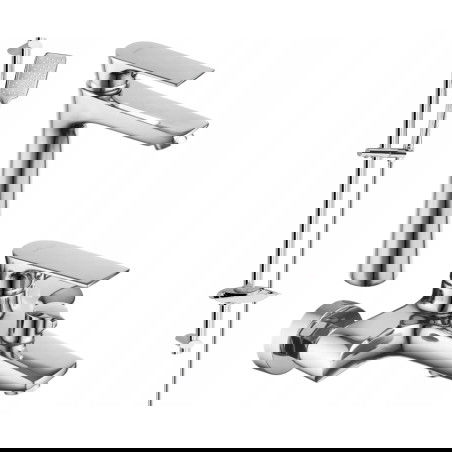 Mexen Axel DB62 sada vanových armatur, chrom - 73813DB62-00