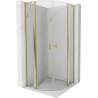 Mexen Mist L sprchová kabina půlkruhová otevírací 80 x 80 cm, transparentní, zlatá - 8A32L-080-080-50-00