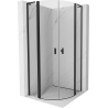 Mexen Mist L půlkruhová sprchová kabina s otočnými dveřmi 90 x 90 cm, transparentní, černá - 8A32L-090-090-70-00