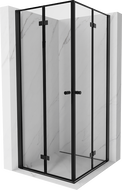 Mexen Mist-F Duo skládací sprchová kabina 85 x 85 cm, černý rám, černý - 8A6-085L-085P-70-70