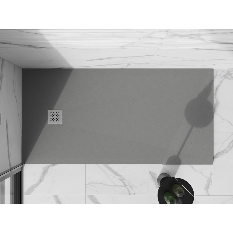 Mexen Stone+ obdélníková kompozitová sprchová vanička 160 x 70 cm, šedá-beton - 44617016