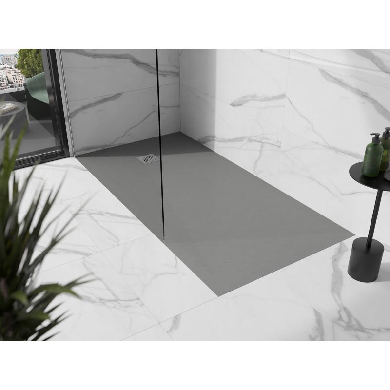 Mexen Stone+ obdélníková kompozitová sprchová vanička 160 x 70 cm, šedá-beton - 44617016