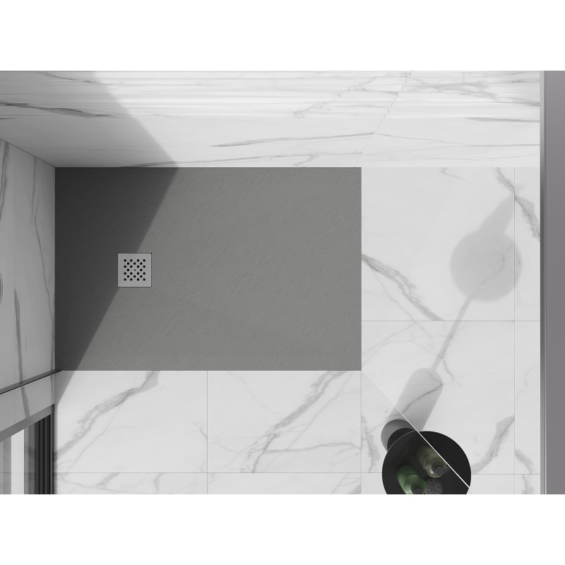 Mexen Stone+ obdélníkový kompozitní sprchový kout 100 x 80 cm, šedý-beton - 44618010