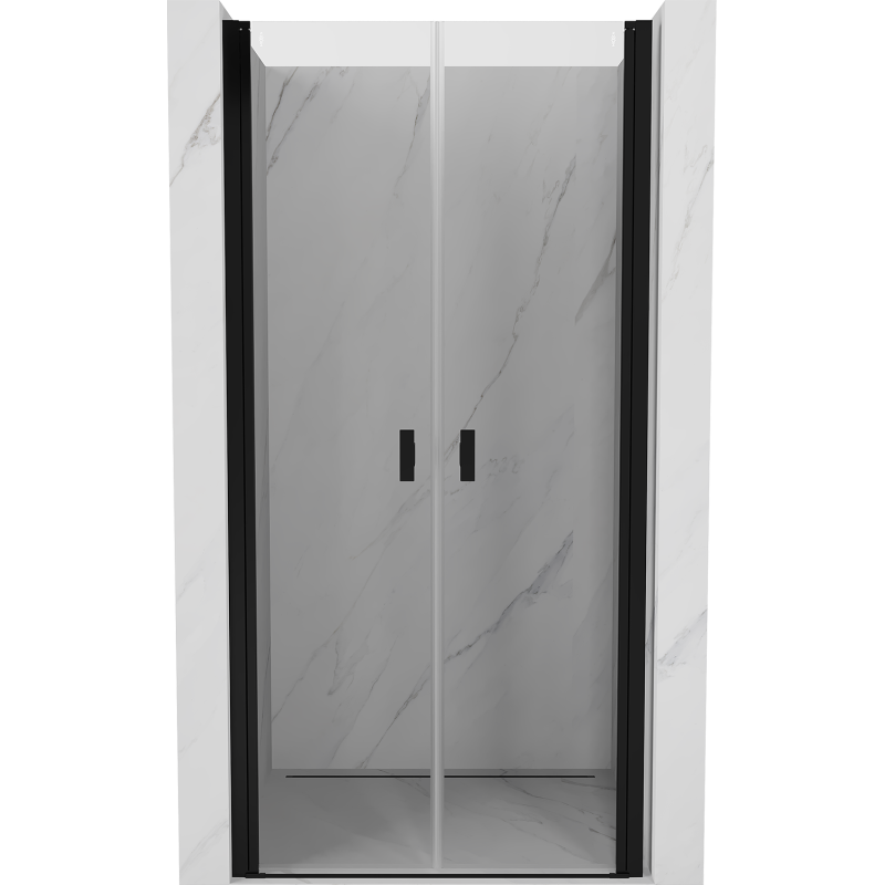 Mexen Mist sprchové dveře otočné 70 cm, transparentní, černé - 8A7-070-000-70-00