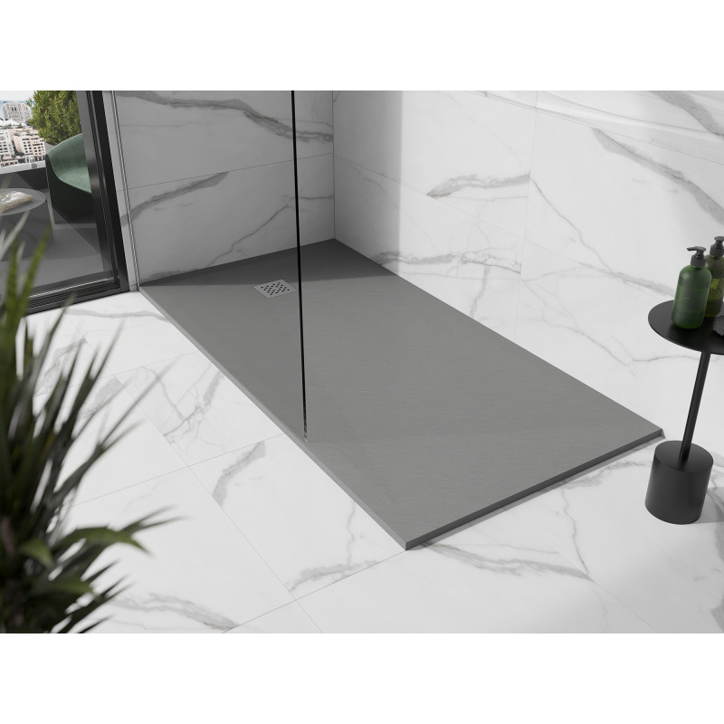 Mexen Stone+ kompozitní obdélníkový sprchový kout 160 x 80 cm, šedý-beton - 44618016
