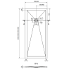 Mexen Stone+ obdélníkový kompozitní sprchový kout 200 x 80 cm, šedý-beton - 44618020
