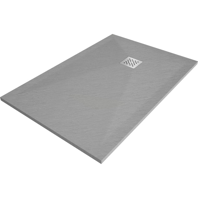 Mexen Stone+ obdélníková kompozitní sprchová vanička 100 x 90 cm, šedý beton - 44619010