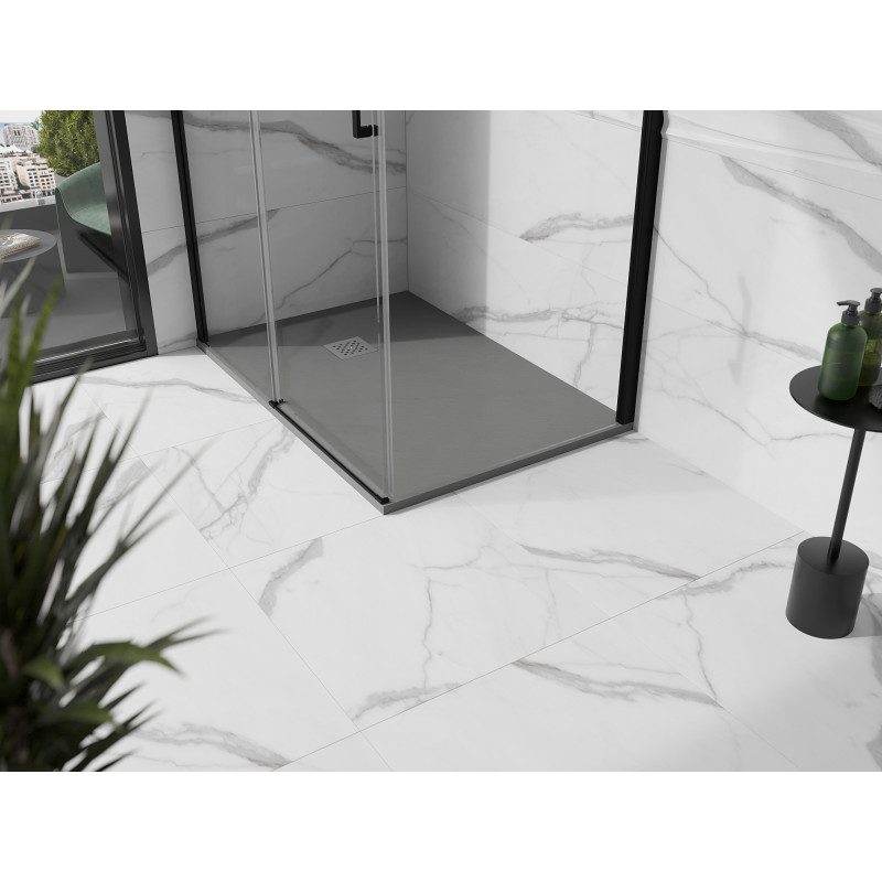 Mexen Stone+ kompozitní obdélníková sprchová vanička 120 x 90 cm, šedý-beton - 44619012