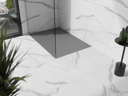 Mexen Stone+ kompozitní obdélníková sprchová vanička 120 x 90 cm, šedý-beton - 44619012
