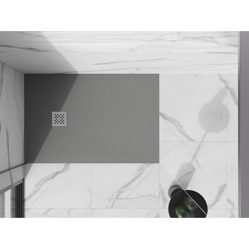 Mexen Stone+ obdélníkový kompozitní sprchový kout 130 x 90 cm, šedý-beton - 44619013
