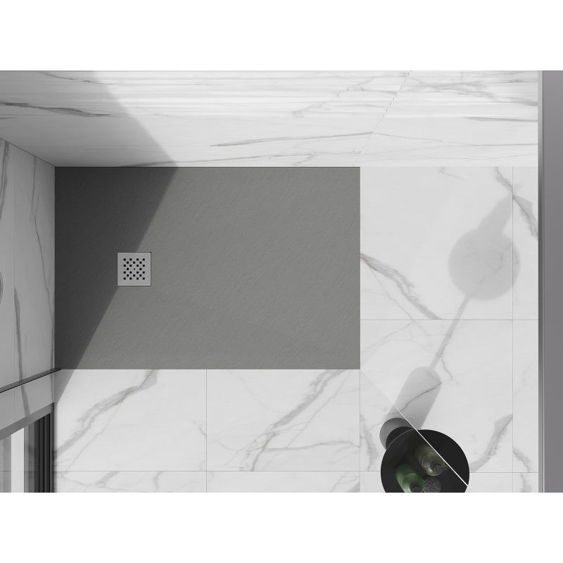 Mexen Stone+ sprchová vanička z kompozitu, obdélníková, 130 x 90 cm, šedý-beton - 44619013