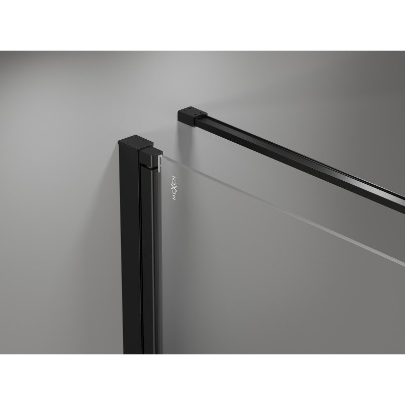 Mexen Mist-B sprchový kout s otočnými dveřmi vlevo 70 x 120 cm, černý rámeček, černý - 8A2T-070-120-70-70-L