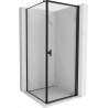 Mexen Mist-B sprchový kout s otevíracími dveřmi pravý 80 x 80 cm, černý rám, černý - 8A2T-080-080-70-70-P