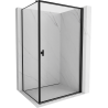 Mexen Mist-B sprchový kout otočný pravý 100 x 90 cm, černý rám, černý - 8A2T-100-090-70-70-P